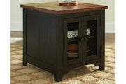 Valebeck Black/Brown End Table - Lara FurnitureEnd Table
