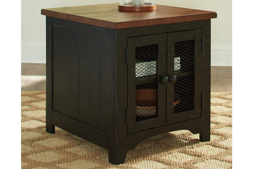 Valebeck Black/Brown End Table - Gate FurnitureEnd Table