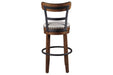 Valebeck Brown Bar Height Bar Stool - Gate FurnitureBarstool