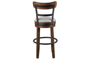Valebeck Brown Bar Height Bar Stool - Lara FurnitureBarstool