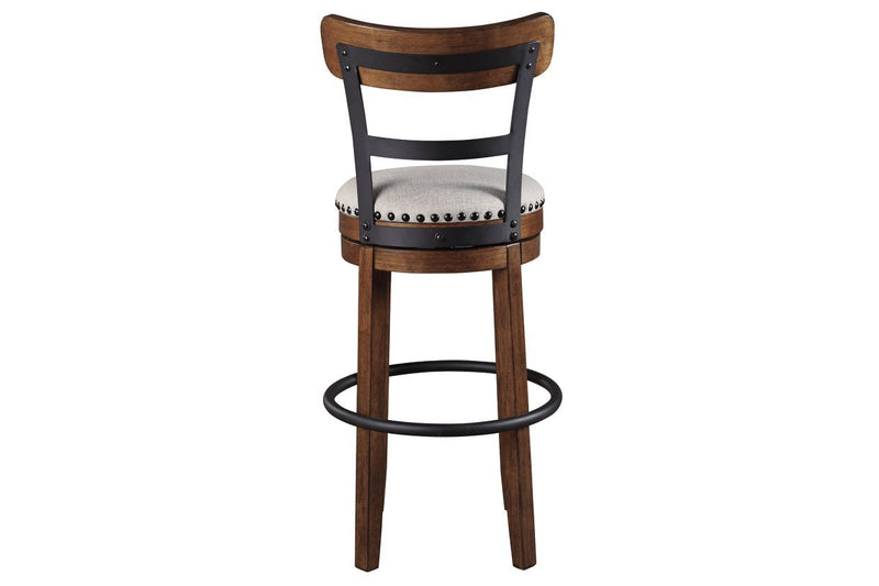 Valebeck Brown Bar Height Bar Stool - Lara FurnitureBarstool