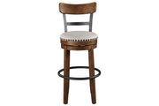 Valebeck Brown Bar Height Bar Stool - Lara FurnitureBarstool