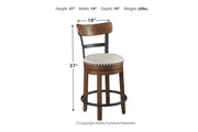 Valebeck Brown Counter Height Bar Stool - Lara FurnitureBarstool