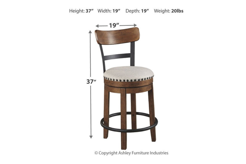 Valebeck Brown Counter Height Bar Stool - Lara FurnitureBarstool