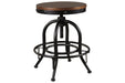 Valebeck Brown/Black Counter Height Bar Stool (Set of 2) - Gate FurnitureBarstool