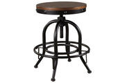 Valebeck Brown/Black Counter Height Bar Stool (Set of 2) - Lara FurnitureBarstool