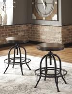 Valebeck Brown/Black Counter Height Bar Stool (Set of 2) - Gate FurnitureBarstool