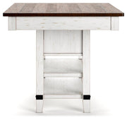 Valebeck Counter Height Dining Table and 4 Barstools - D546D14