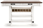 Valebeck Counter Height Dining Table and 6 Barstools - D546D36