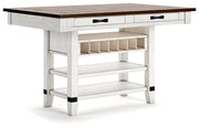 Valebeck Counter Height Dining Table and 6 Barstools - D546D36