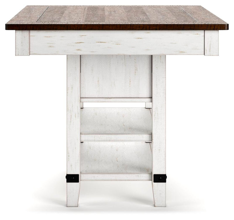 Valebeck Counter Height Dining Table and 6 Barstools - D546D36