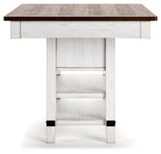 Valebeck Counter Height Dining Table and 6 Barstools - D546D36