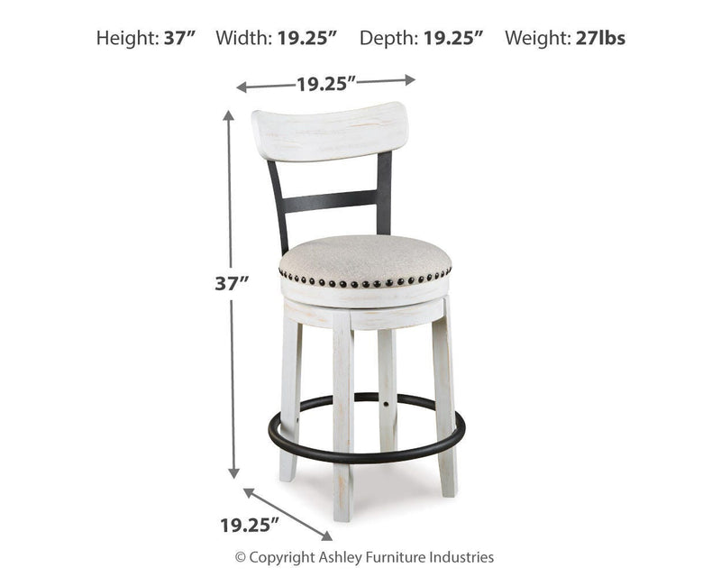 Valebeck Counter Height Dining Table and 6 Chairs - D546D35