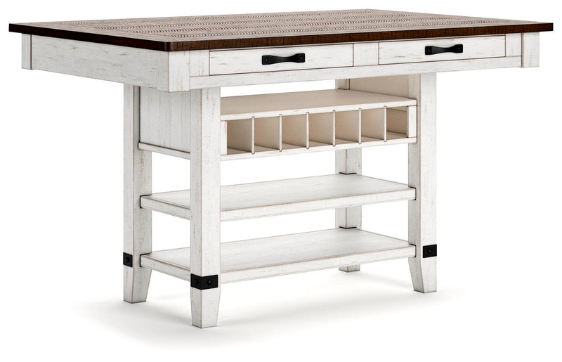 Valebeck Counter Height Dining Table and 6 Chairs - D546D35