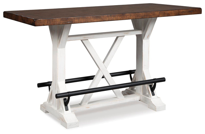 Valebeck Multi Counter Height Dining Table and 8 Barstools - D546D30