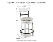 Valebeck Multi Counter Height Dining Table and 8 Barstools - D546D30