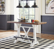 Valebeck Multi Counter Height Dining Table and 8 Barstools - D546D30