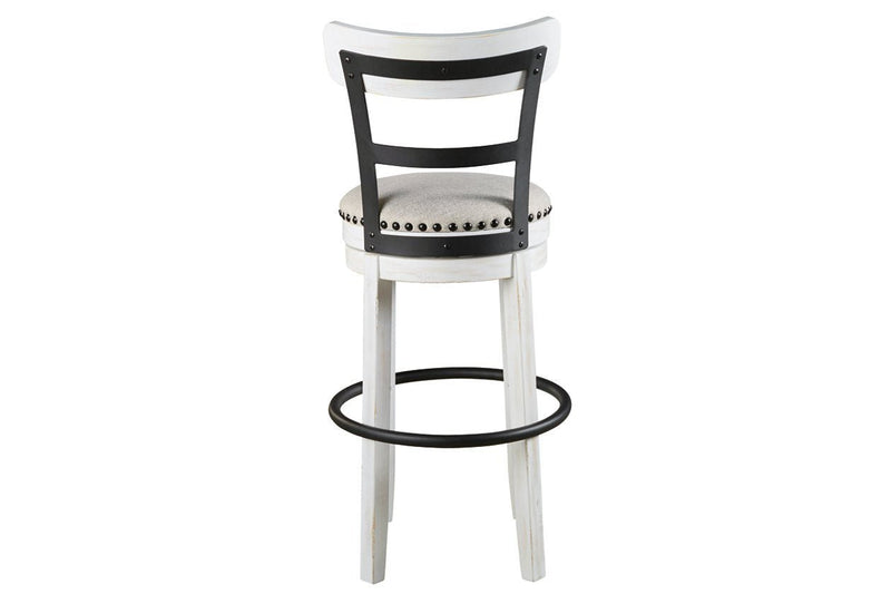 Valebeck White Bar Height Bar Stool - Lara FurnitureBarstool