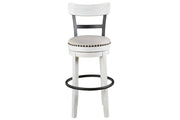 Valebeck White Bar Height Bar Stool - Lara FurnitureBarstool