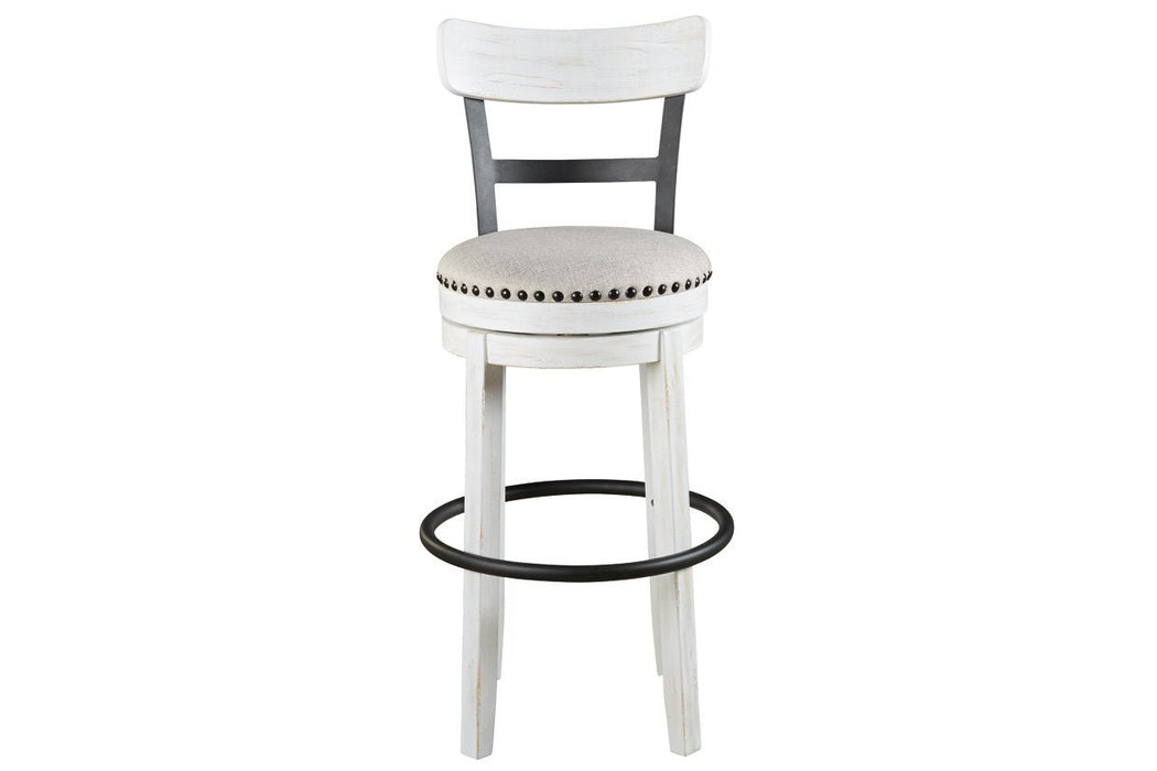 Valebeck White Bar Height Bar Stool - Gate FurnitureBarstool