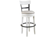 Valebeck White Bar Height Bar Stool - Lara FurnitureBarstool