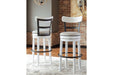 Valebeck White Bar Height Bar Stool - Gate FurnitureBarstool