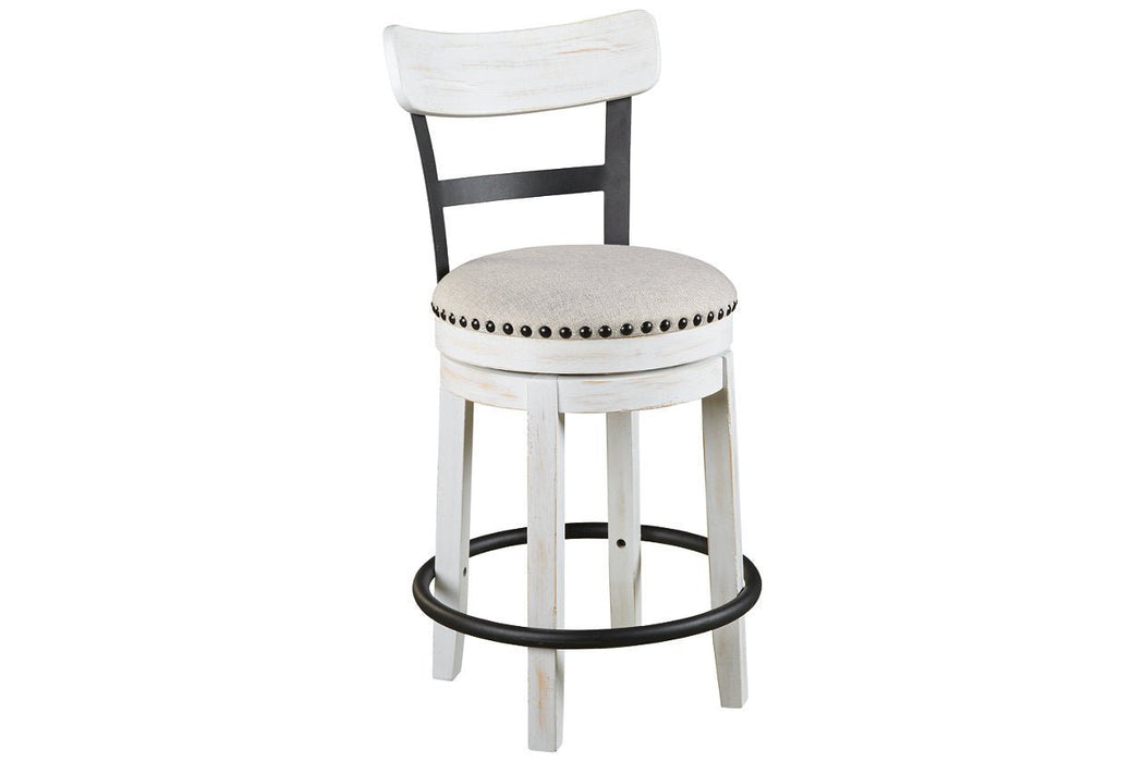 Valebeck White Counter Height Bar Stool - Gate FurnitureBarstool