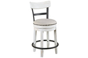 Valebeck White Counter Height Bar Stool - Lara FurnitureBarstool