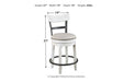 Valebeck White Counter Height Bar Stool - Gate FurnitureBarstool