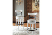 Valebeck White Counter Height Bar Stool - Lara FurnitureBarstool