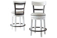 Valebeck White Counter Height Bar Stool - Gate FurnitureBarstool