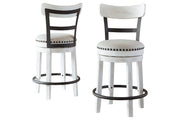 Valebeck White Counter Height Bar Stool - Lara FurnitureBarstool