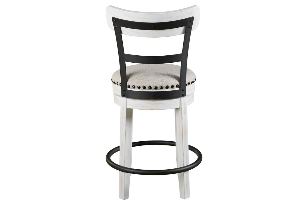 Valebeck White Counter Height Bar Stool - Gate FurnitureBarstool