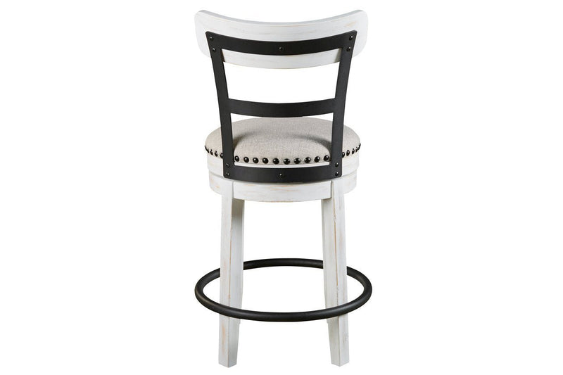 Valebeck White Counter Height Bar Stool - Lara FurnitureBarstool