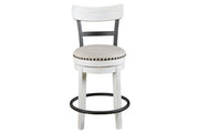Valebeck White Counter Height Bar Stool - Lara FurnitureBarstool