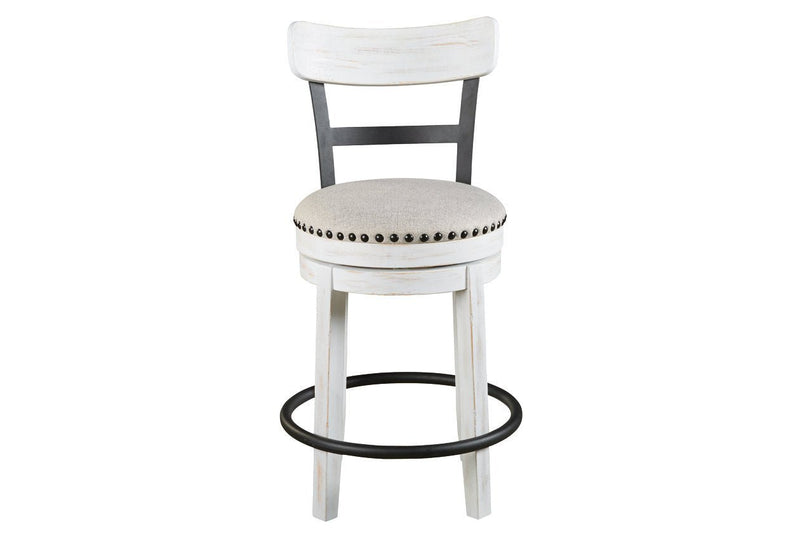 Valebeck White Counter Height Bar Stool - Lara FurnitureBarstool