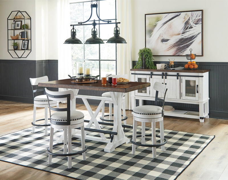 Valebeck White/Beige 5 - Piece Counter Height Set - Lara FurnitureCounter Height Set