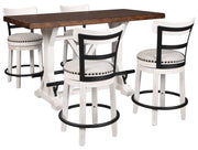 Valebeck White/Beige 5 - Piece Counter Height Set - Lara FurnitureCounter Height Set