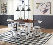 Valebeck White/Beige 5 - Piece Counter Height Set - Lara FurnitureCounter Height Set