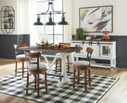 Valebeck White/Brown 5 - Piece Counter Height Set - Lara FurnitureCounter Height Set