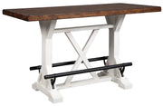 Valebeck White/Brown 5 - Piece Counter Height Set w/ Stools - Lara FurnitureCounter Height Set