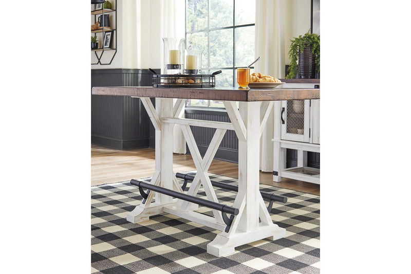 Valebeck White/Brown Counter Height Dining Table - Lara FurnitureCounter Height Table