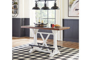Valebeck White/Brown Counter Height Dining Table - Lara FurnitureCounter Height Table