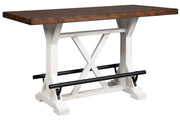 Valebeck White/Brown Counter Height Dining Table - Lara FurnitureCounter Height Table
