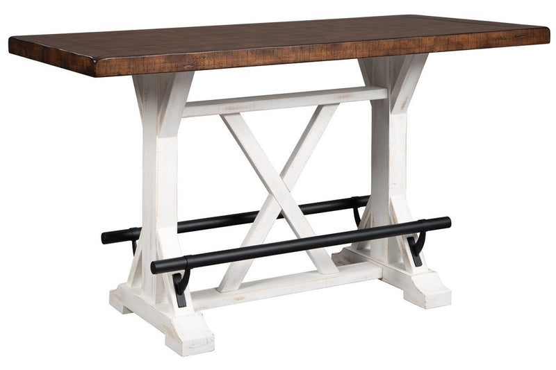 Valebeck White/Brown Counter Height Dining Table - Lara FurnitureCounter Height Table
