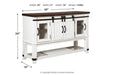 Valebeck White/Brown Dining Server - Gate FurnitureCabinet