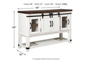 Valebeck White/Brown Dining Server - Lara FurnitureCabinet