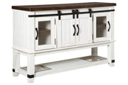 Valebeck White/Brown Dining Server - Lara FurnitureCabinet
