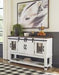 Valebeck White/Brown Dining Server - Gate FurnitureCabinet
