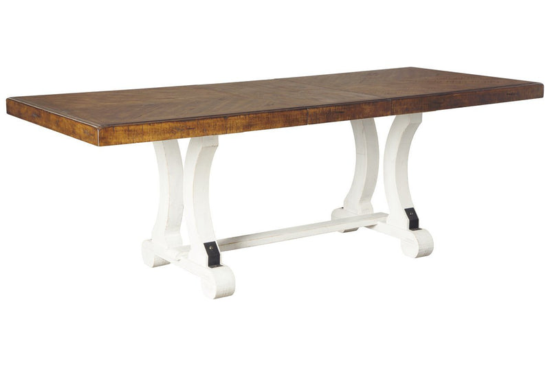 Valebeck White/Brown Dining Table - Lara FurnitureDining Table